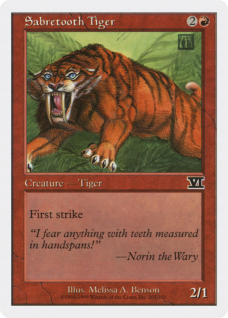 Image of Sabretooth Tiger (6ED-203) - Classic Sixth Edition