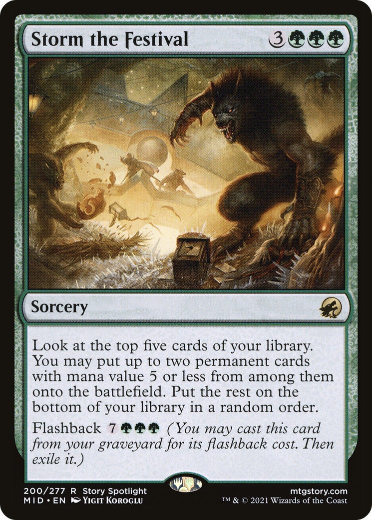 Image of Storm the Festival (MID-200) - Innistrad: Midnight Hunt Foil