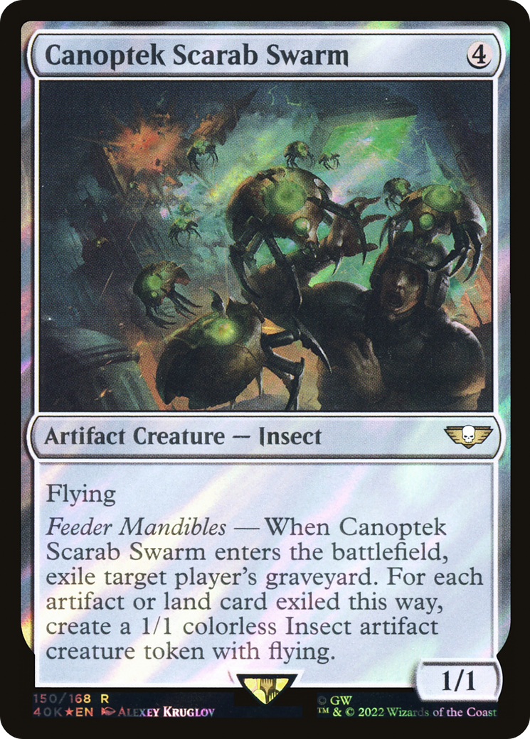 Image of Canoptek Scarab Swarm (Surge Foil) (40K-150) - Warhammer 40,000 Commander Foil