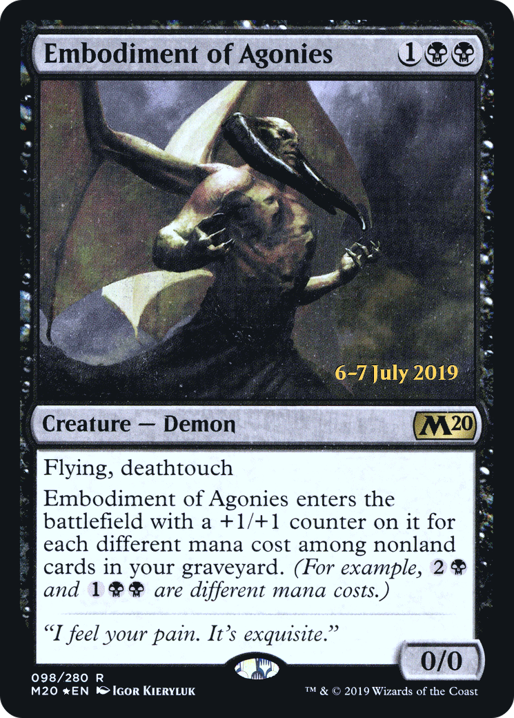 Image of Embodiment of Agonies (PRE-98S) - Core Set 2020 Promos Foil