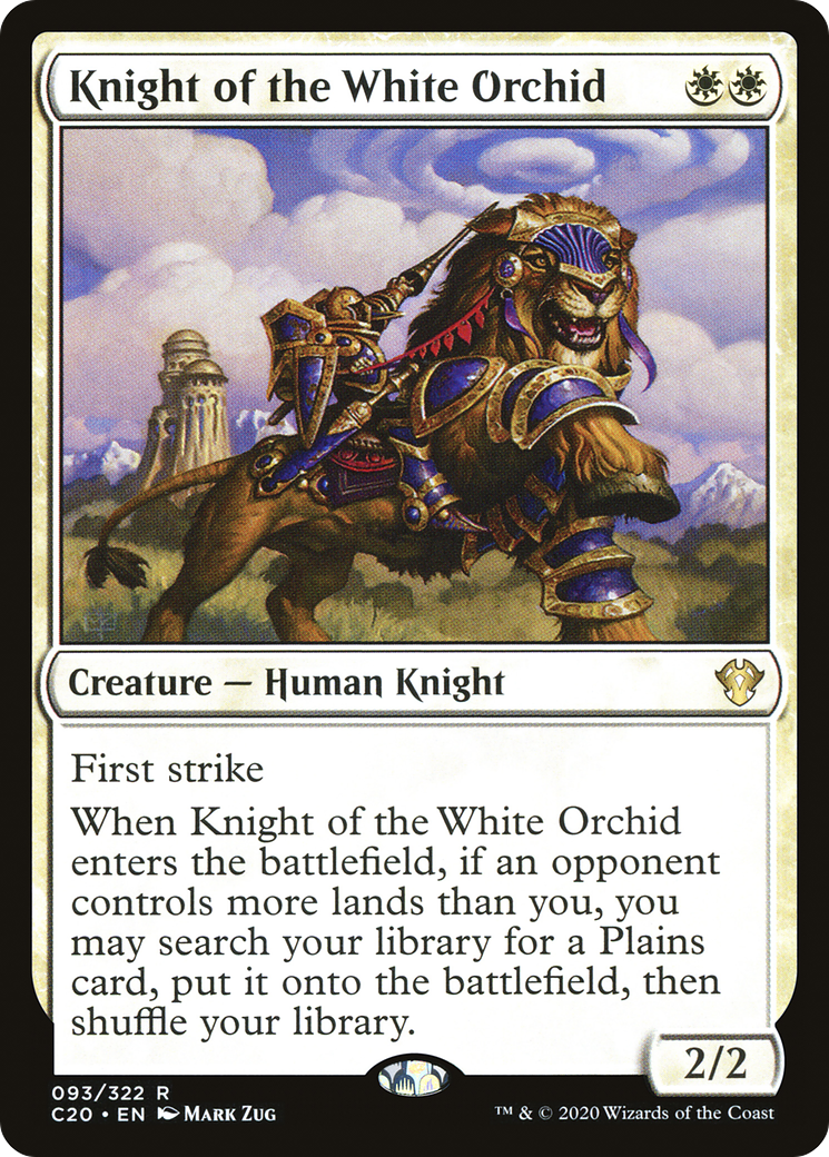 Image of Knight of the White Orchid (C20-093) - Commander 2020