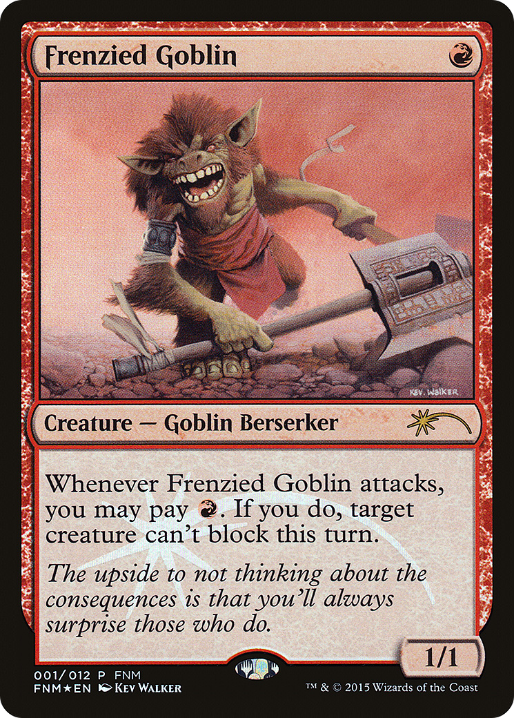 Image of Frenzied Goblin (FNM-001) - Friday Night Magic 2015 Foil