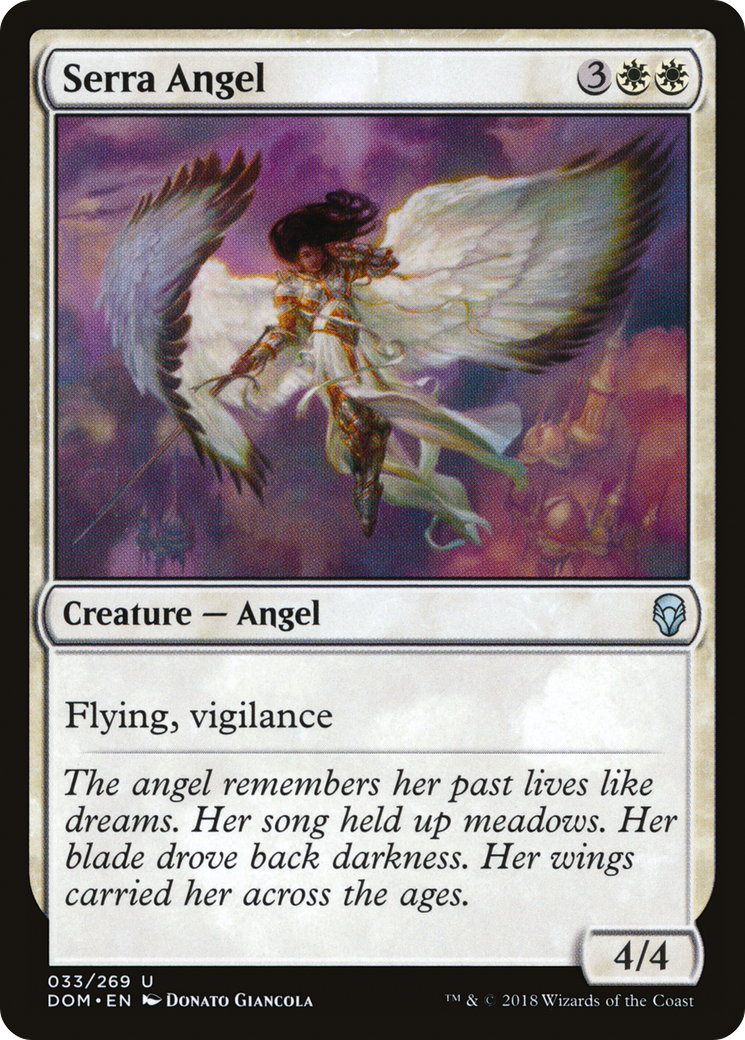 Image of Serra Angel (DOM-033) - Dominaria Foil