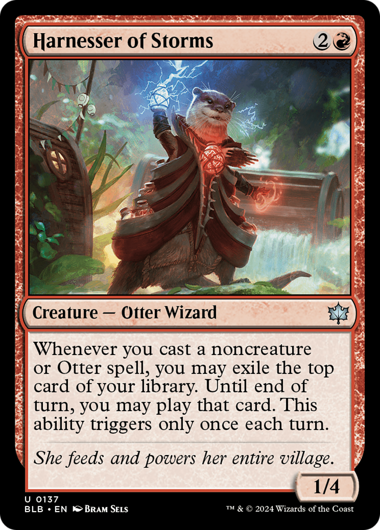 Image of Harnesser of Storms (BLB-137) - Bloomburrow Foil