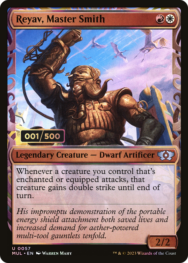 Image of Reyav, Master Smith (Serial Numbered) (MUL-187) - Multiverse Legends: (Showcase) Foil