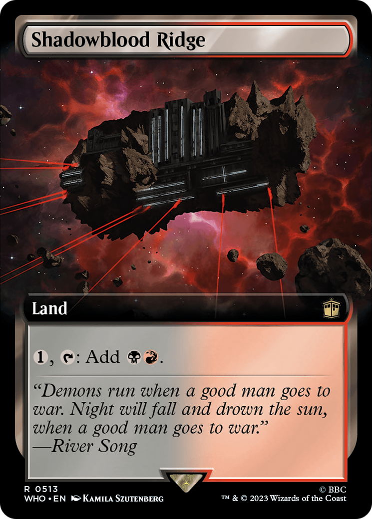 Image of Shadowblood Ridge (Extended Art) (WHO-513) - Doctor Who: (Extended Art) Foil