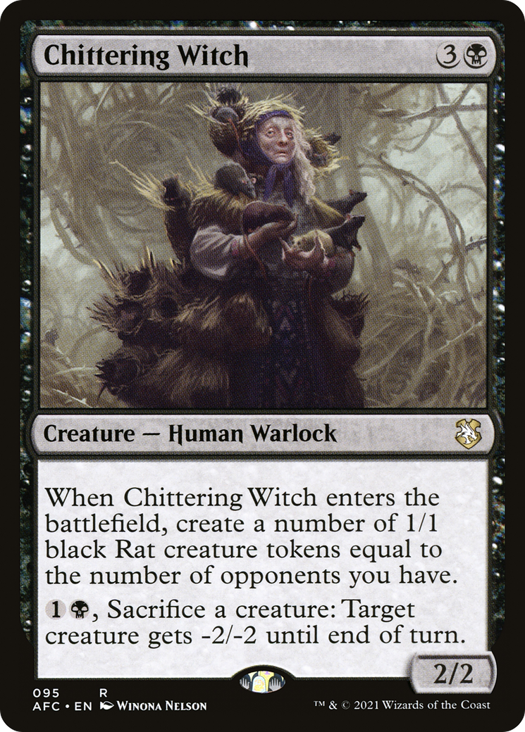 Image of Chittering Witch (AFC-095) - Forgotten Realms Commander