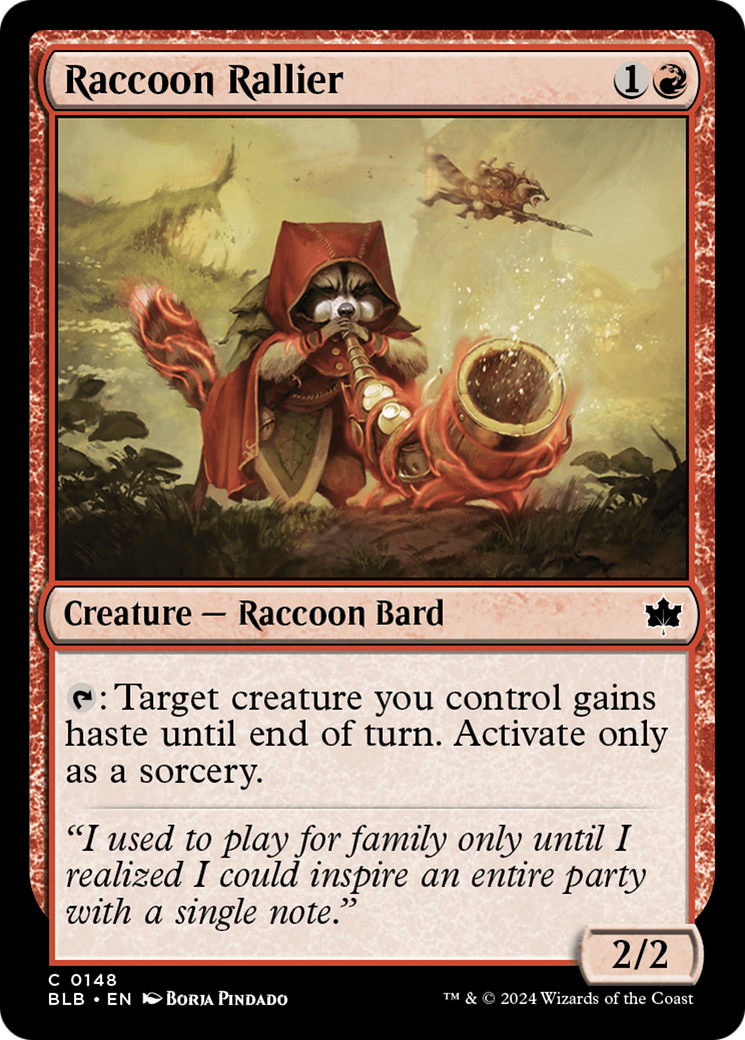 Image of Raccoon Rallier (BLB-148) - Bloomburrow