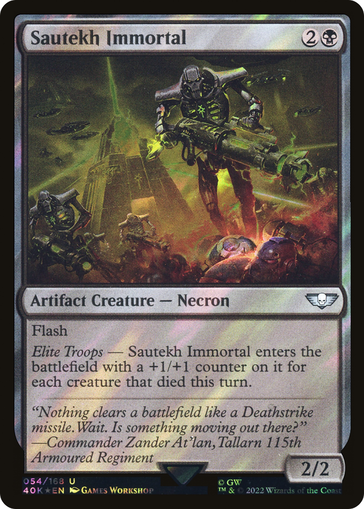 Image of Sautekh Immortal (Surge Foil) (40K-054) - Warhammer 40,000 Commander Foil