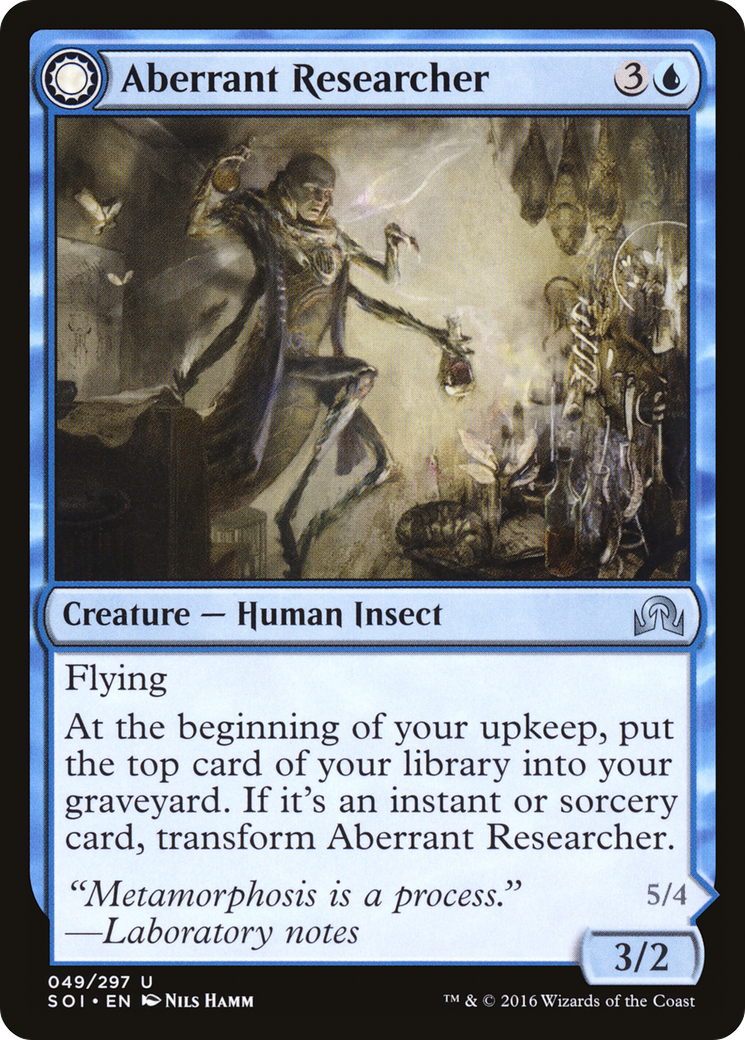 Image of Aberrant Researcher (SOI-049) - Shadows over Innistrad: (Double Faced Transform) Foil