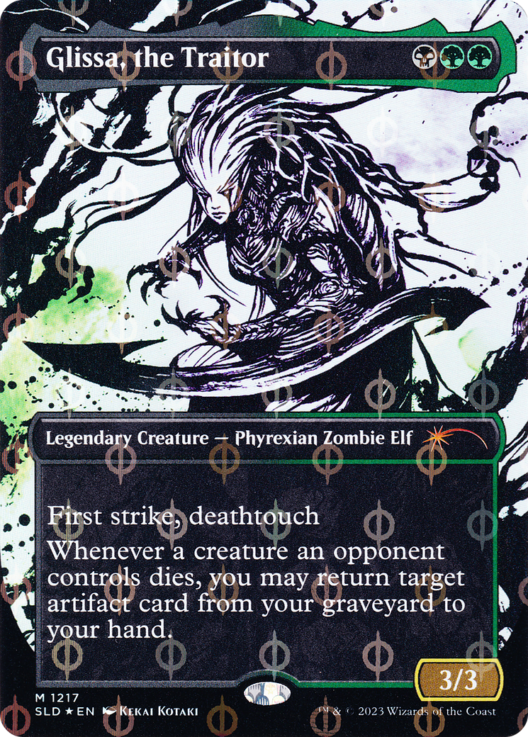 Image of Glissa, the Traitor (Step-and-Compleat Foil) (SLD-1217) - Secret Lair Drop (Borderless) Foil