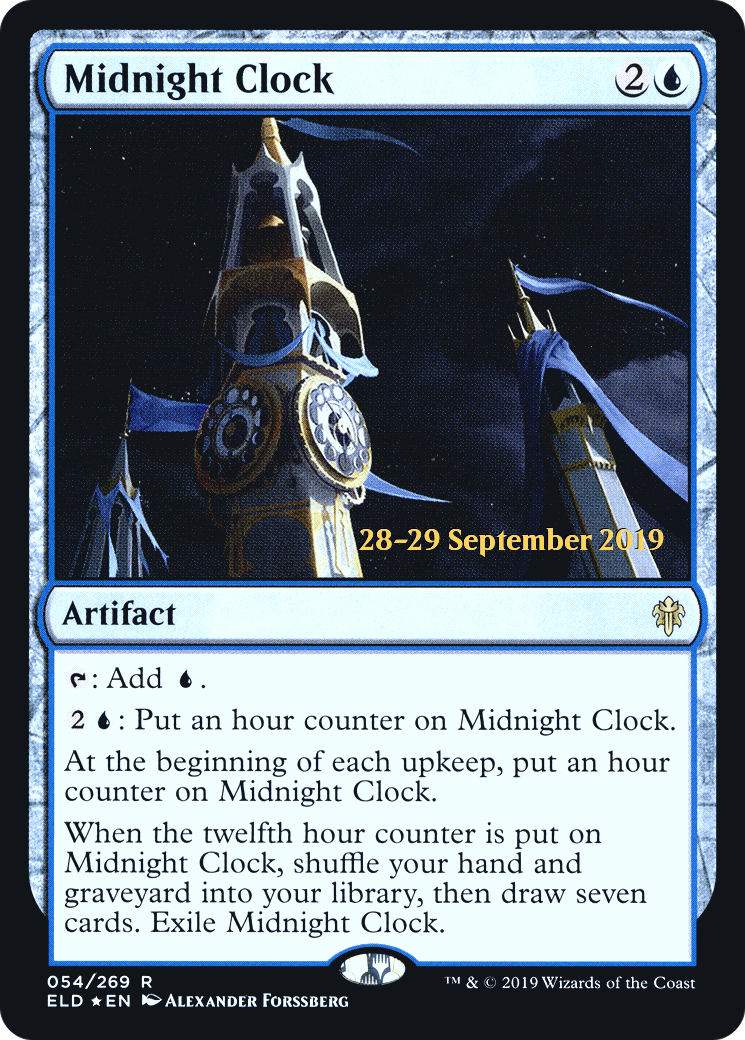 Image of Midnight Clock (PRE-54S) - Throne of Eldraine Promos Foil