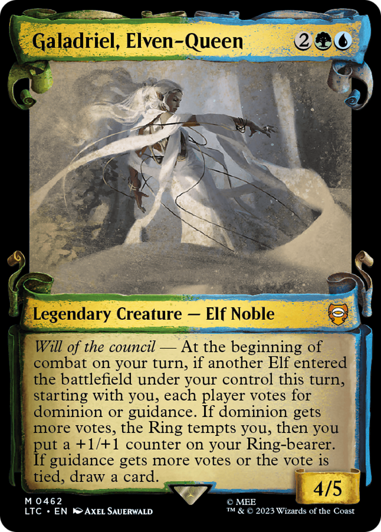 Image of Galadriel, Elven-Queen (Showcase Scrolls) (LTC-462) - Tales of Middle-earth Commander: (Showcase) Foil