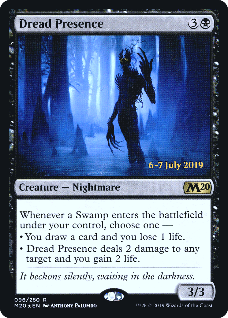 Image of Dread Presence (PRE-96S) - Core Set 2020 Promos Foil