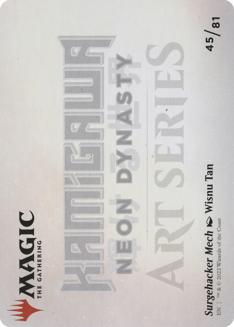 Image of Surgehacker Mech // Surgehacker Mech (ANEO-045) - Neon Dynasty Art Series (Borderless) Foil