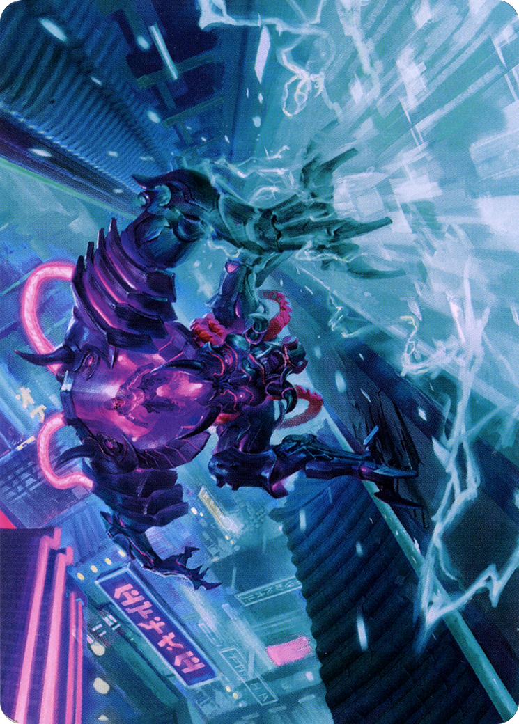 Image of Surgehacker Mech // Surgehacker Mech (ANEO-045) - Neon Dynasty Art Series (Borderless)