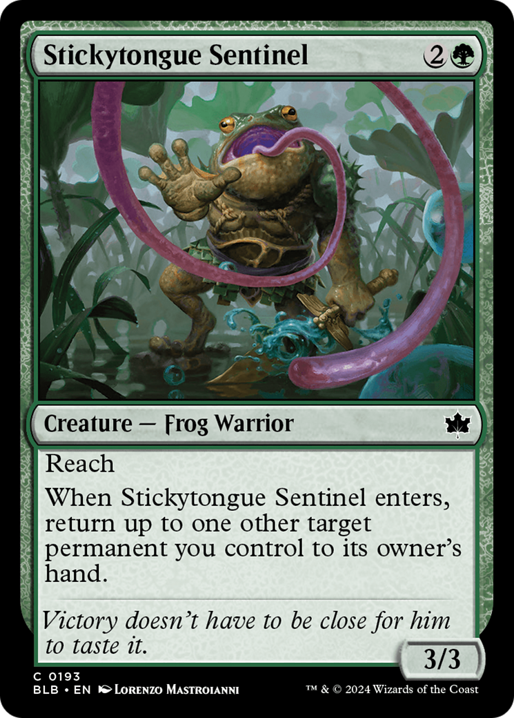 Image of Stickytongue Sentinel (BLB-193) - Bloomburrow