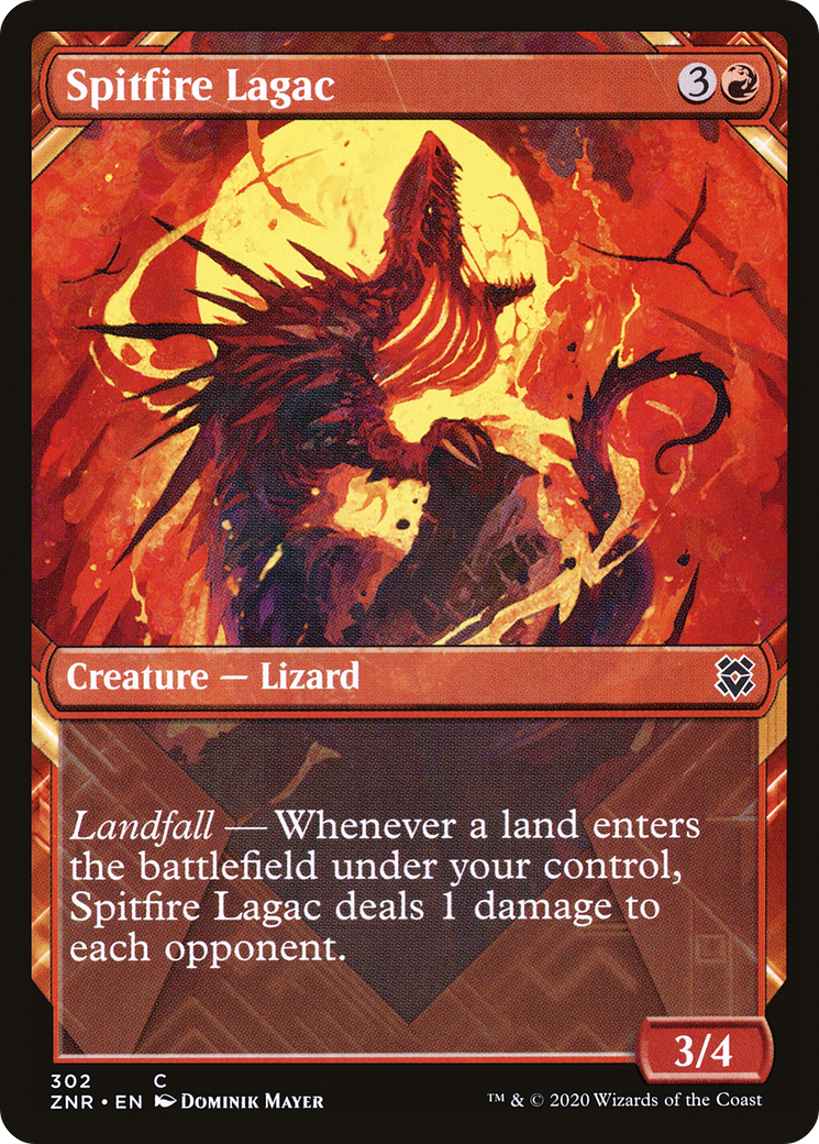 Image of Spitfire Lagac (Showcase) (ZNR-302) - Zendikar Rising: (Showcase) Foil