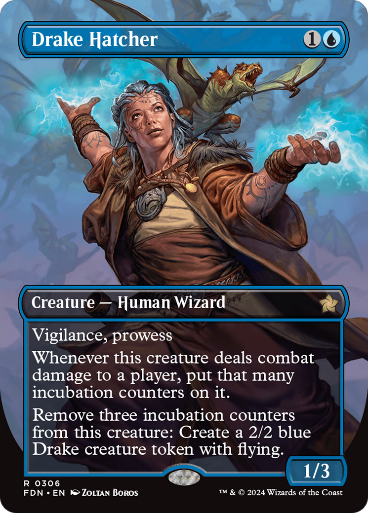Image of Drake Hatcher (Borderless) (FDN-306) - Foundations (Borderless) Foil