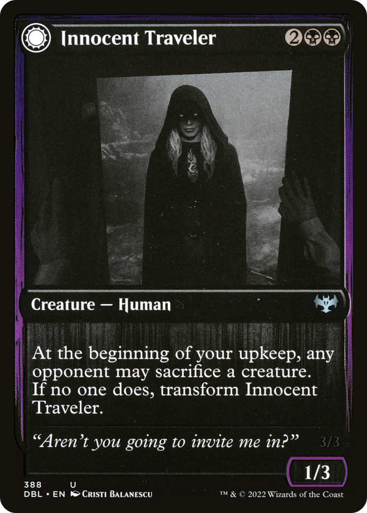 Image of Innocent Traveler (DBL-388) - Innistrad: Double Feature: (Double Faced Transform) Foil
