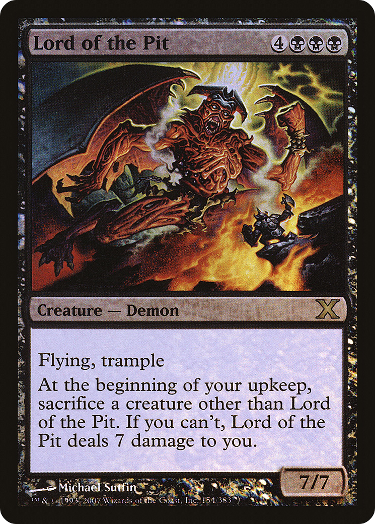 Image of Lord of the Pit (10E-154★) - Tenth Edition Foil