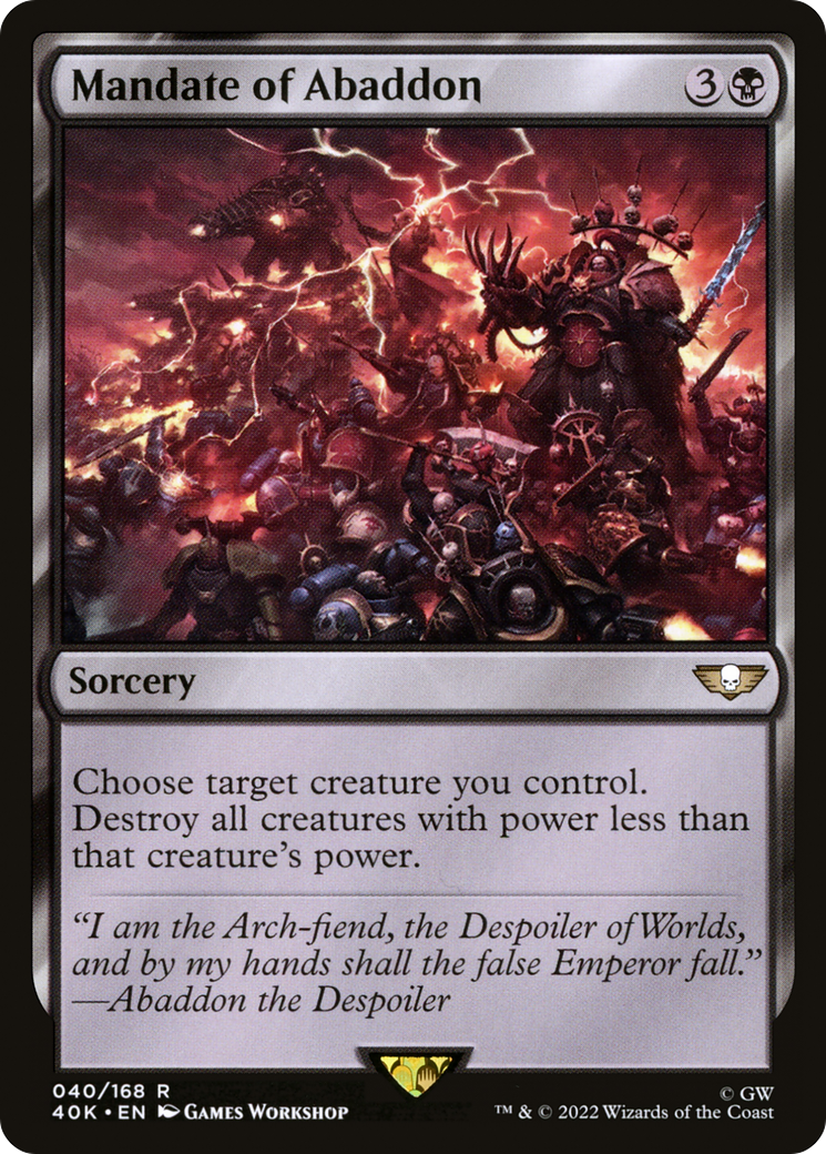 Image of Mandate of Abaddon (40K-040) - Warhammer 40,000 Commander