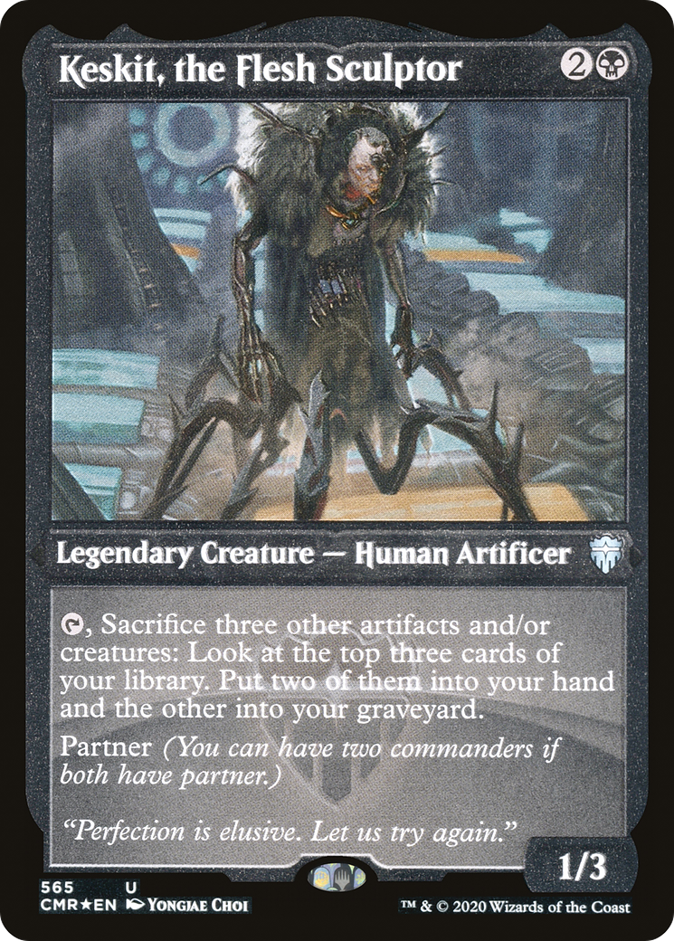 Image of Keskit, the Flesh Sculptor (Foil Etched) (CMR-565) - Commander Legends Foil
