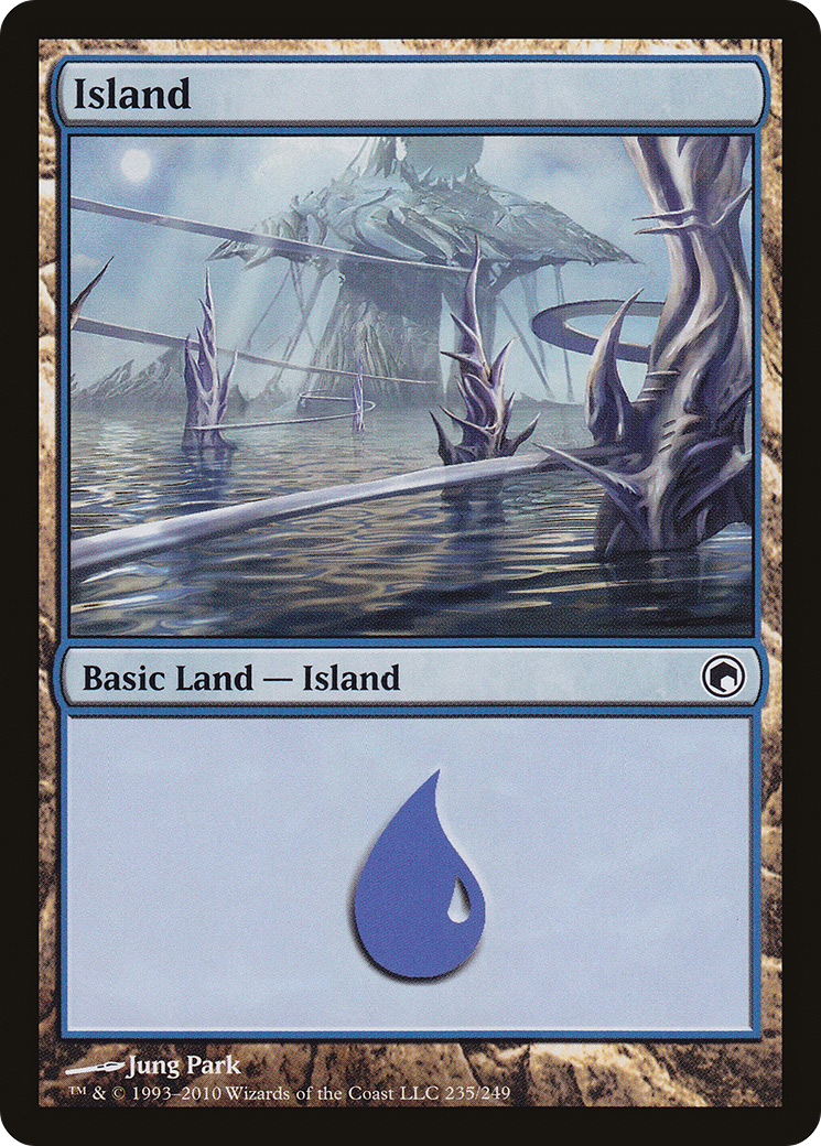Image of Island (235) (SOM-235) - Scars of Mirrodin Foil
