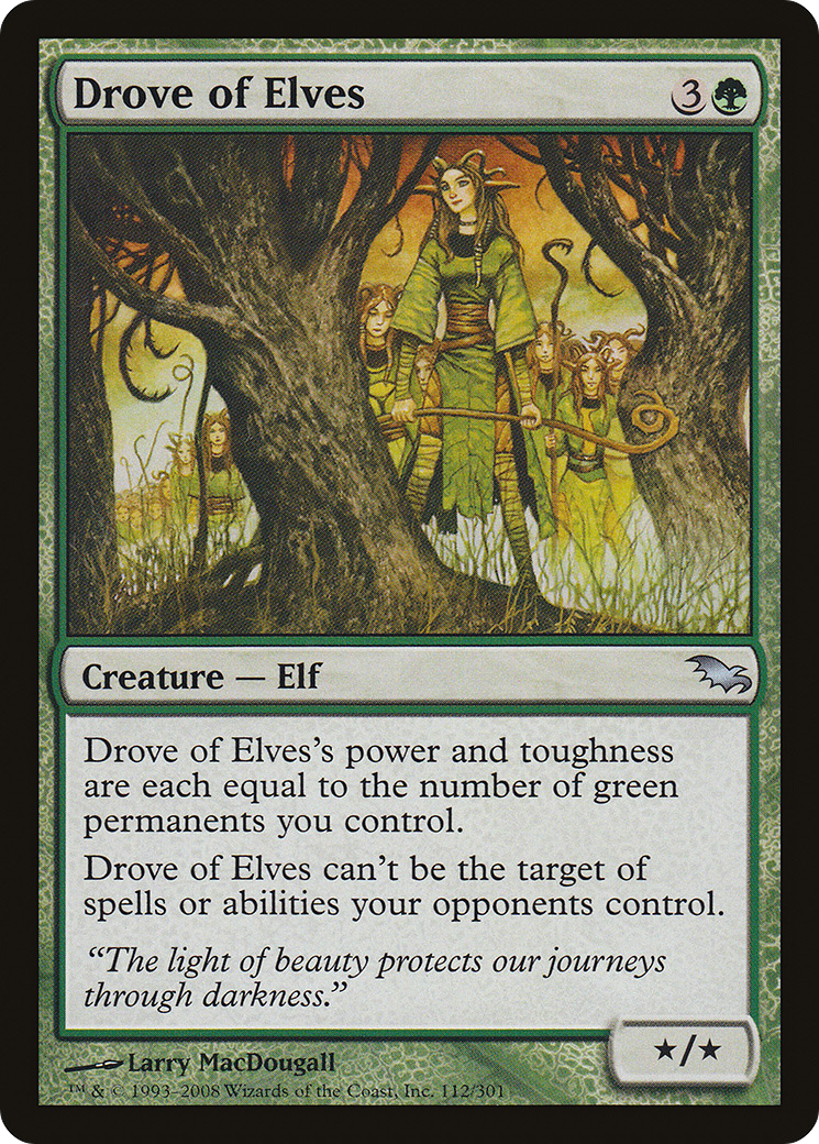 Image of Drove of Elves (SHM-112) - Shadowmoor Foil