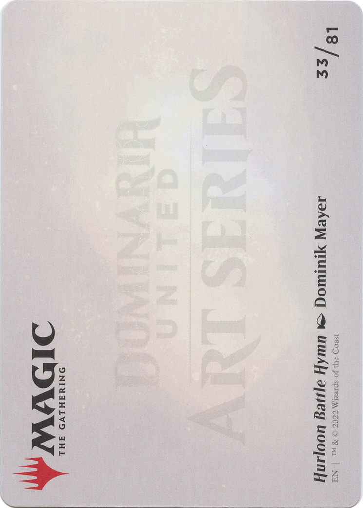 Image of Hurloon Battle Hymn // Hurloon Battle Hymn (ADMU-033) - Dominaria United Art Series (Borderless)