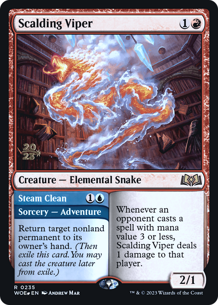Image of Scalding Viper (PRE-235) - Wilds of Eldraine Promos Foil