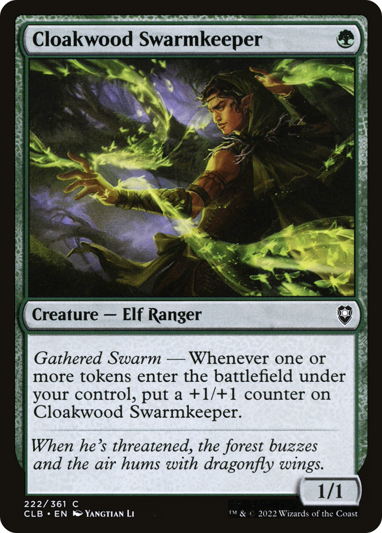 Image of Cloakwood Swarmkeeper (CLB-222) - Commander Legends: Battle for Baldur's Gate Foil