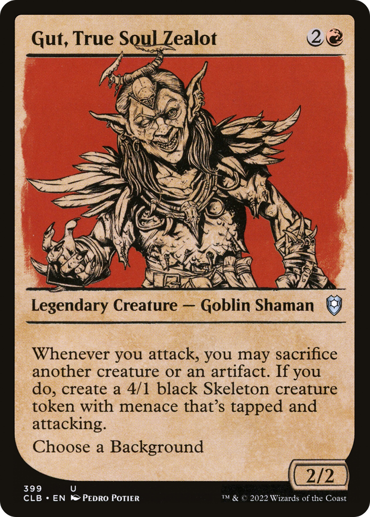 Image of Gut, True Soul Zealot (Showcase) (CLB-399) - Commander Legends: Battle for Baldur's Gate: (Showcase)