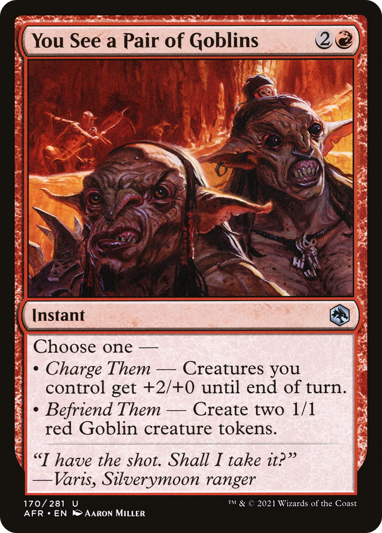 Image of You See a Pair of Goblins (AFR-170) - Adventures in the Forgotten Realms Foil