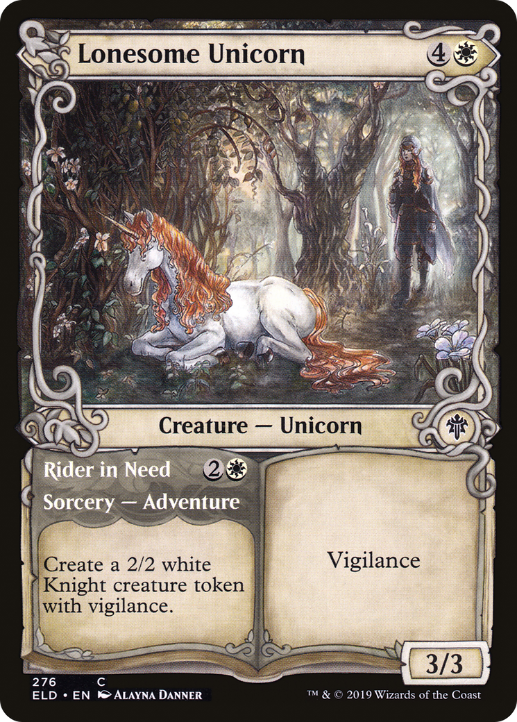 Image of Lonesome Unicorn (Showcase) (ELD-276) - Throne of Eldraine: (Showcase)