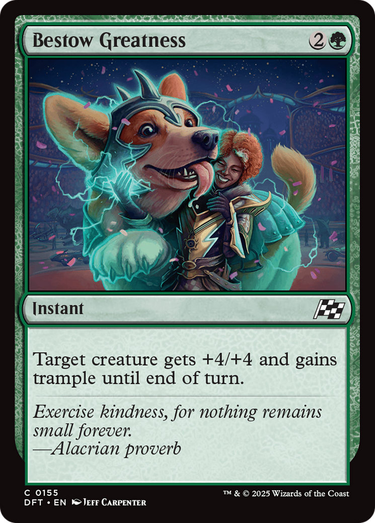 Image of Bestow Greatness (DFT-155) - Aetherdrift Foil