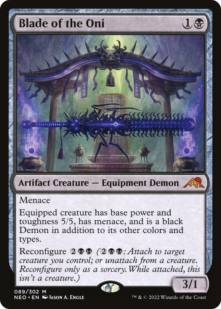 Image of Blade of the Oni (NEO-089) - Kamigawa: Neon Dynasty Foil