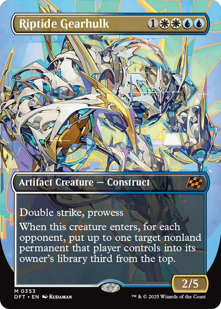 Image of Riptide Gearhulk (Borderless) (DFT-353) - Aetherdrift (Borderless) Foil