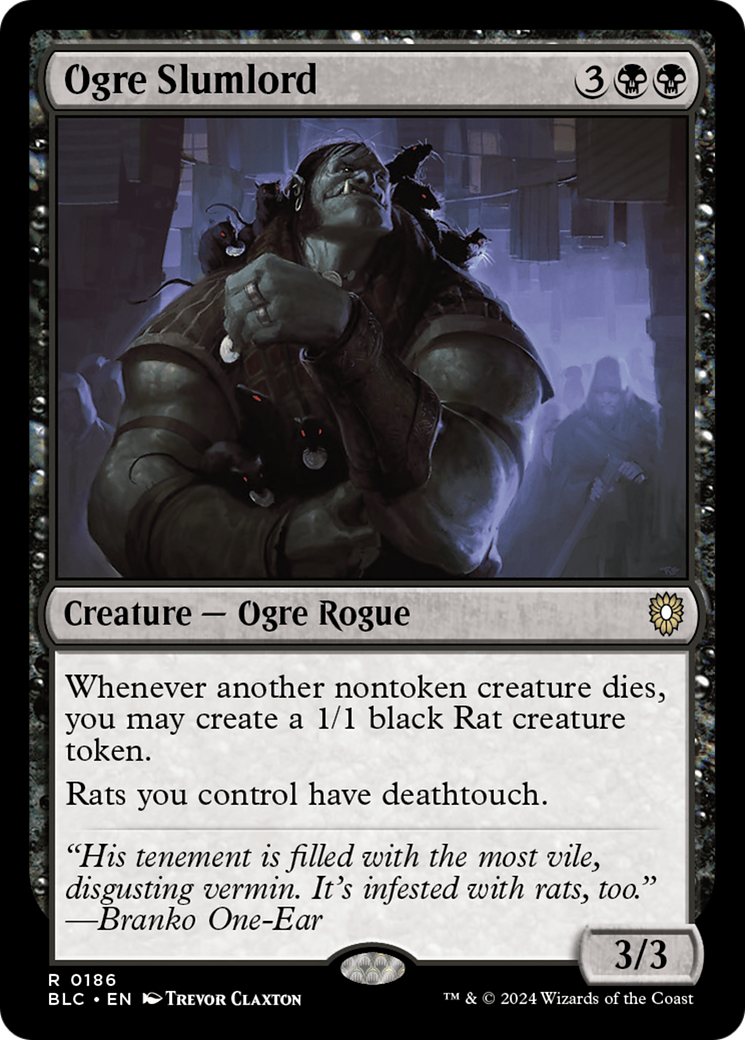 Image of Ogre Slumlord (BLC-186) - Bloomburrow Commander