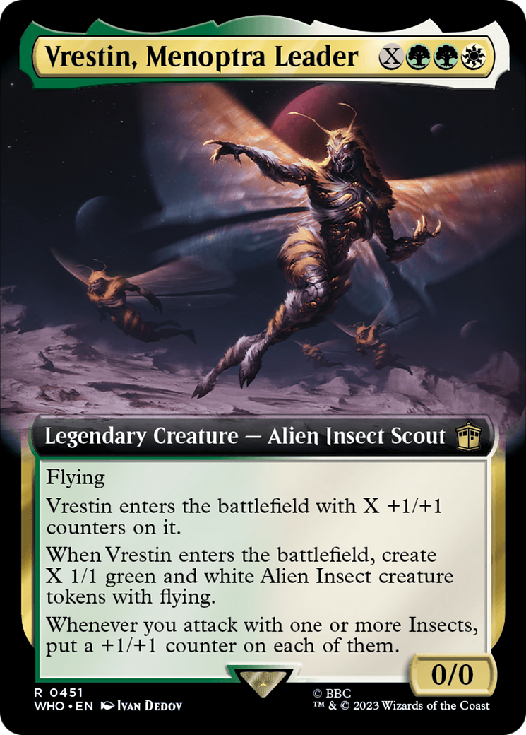 Image of Vrestin, Menoptra Leader (Extended Art) (WHO-451) - Doctor Who: (Extended Art) Foil