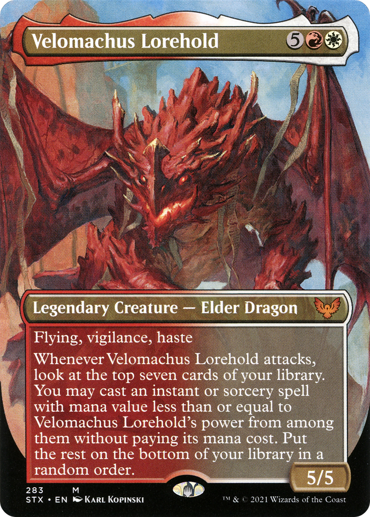 Image of Velomachus Lorehold (Borderless) (STX-283) - Strixhaven: School of Mages (Borderless)