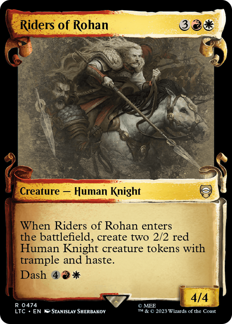 Image of Riders of Rohan (Showcase Scrolls) (LTC-474) - Tales of Middle-earth Commander: (Showcase) Foil