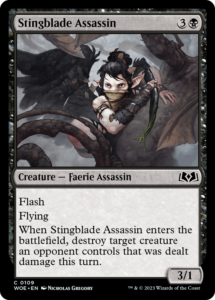 Image of Stingblade Assassin (WOE-109) - Wilds of Eldraine Foil