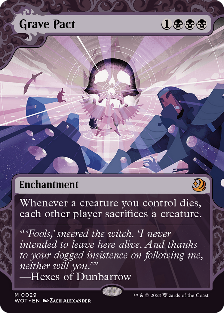 Image of Grave Pact (WOT-029) - Wilds of Eldraine: Enchanting Tales: (Showcase) (Borderless) Foil