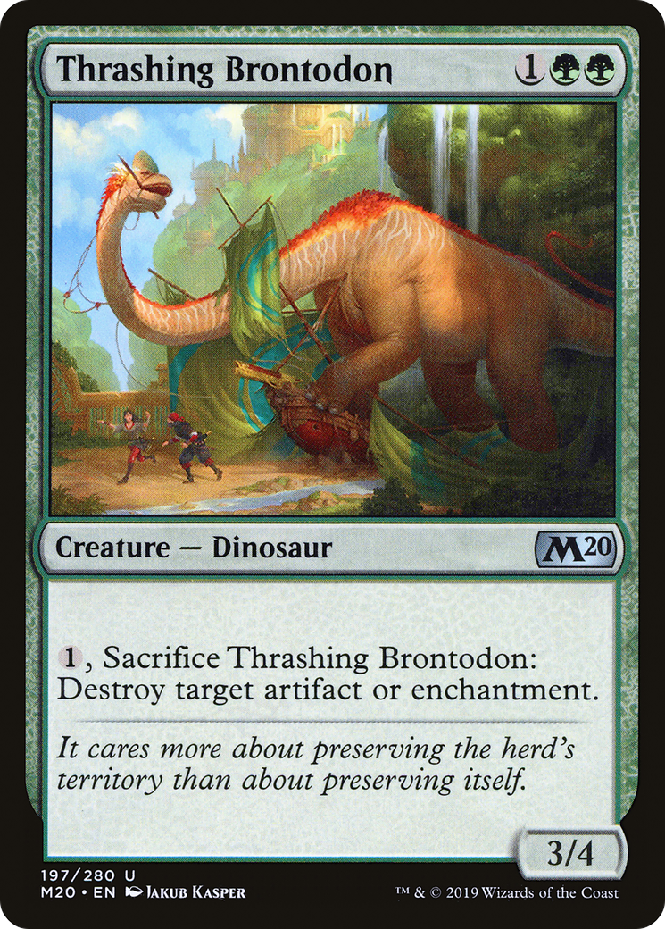 Image of Thrashing Brontodon (M20-197) - Core Set 2020