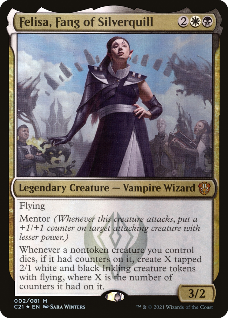 Image of Felisa, Fang of Silverquill (C21-002) - Commander 2021 Foil
