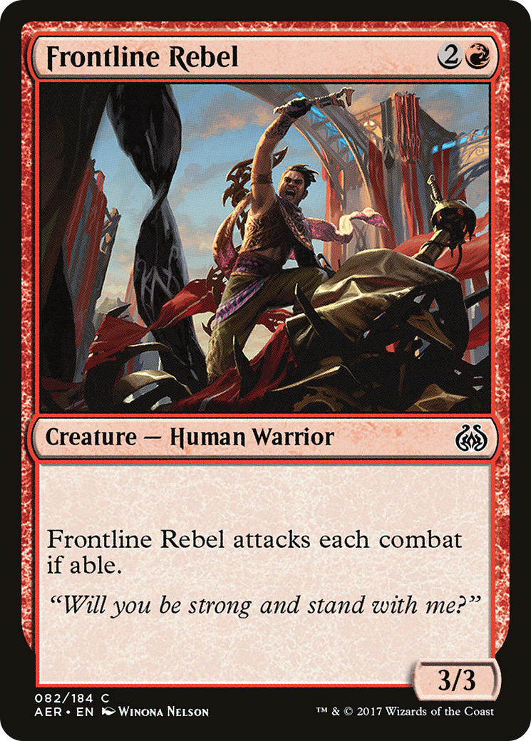 Image of Frontline Rebel (AER-082) - Aether Revolt Foil