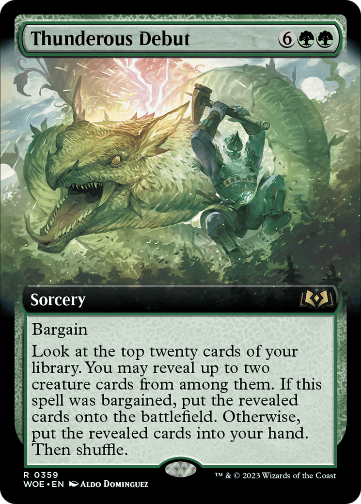 Image of Thunderous Debut (Extended Art) (WOE-359) - Wilds of Eldraine: (Extended Art) Foil