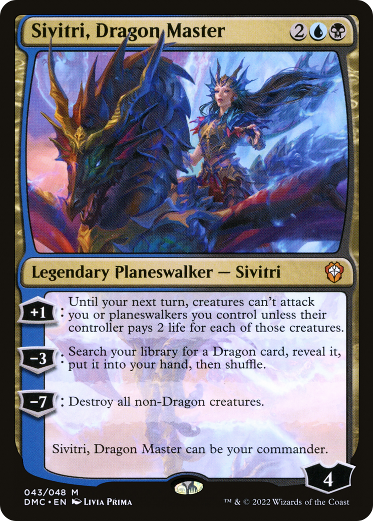 Image of Sivitri, Dragon Master (DMC-043) - Dominaria United Commander Foil