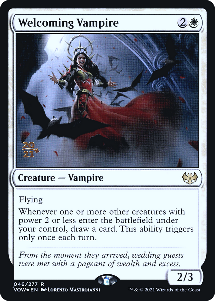 Image of Welcoming Vampire (PRE-046) - Innistrad: Crimson Vow Promos Foil